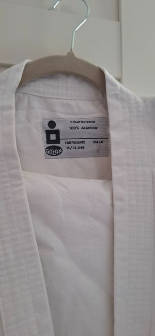 Kimono Karate blanco 100% algodón, talla 7(3 XL)