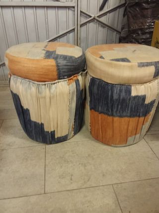 2 taburetes | Azul & Naranja