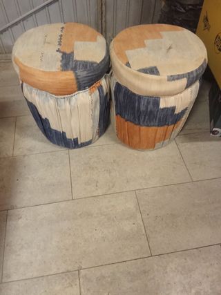 2 taburetes | Azul & Naranja