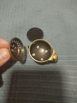 Preciosa cajita elefante asiático latón incienso