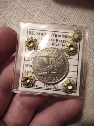 50 Centesimi Italia 1936 Vittorio Emanuele III