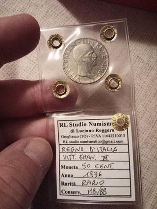 50 Centesimi Italia 1936 Vittorio Emanuele III