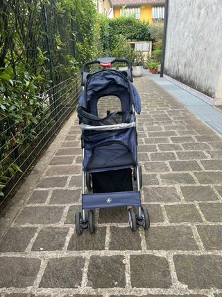 Passeggino per cane blu
consegna a mano