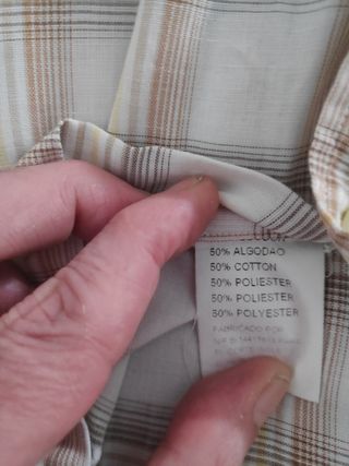 Camisa Emidio Tucci cuadros beige
