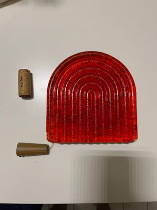 Lampada Arcobaleno Rossa in resina