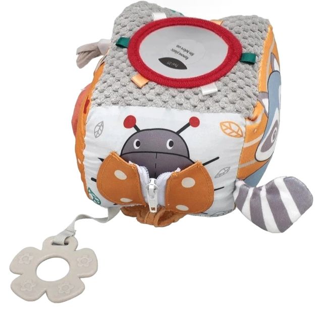 Cubo aprendizaje Felpa sonidos+texturas desde 3 m.