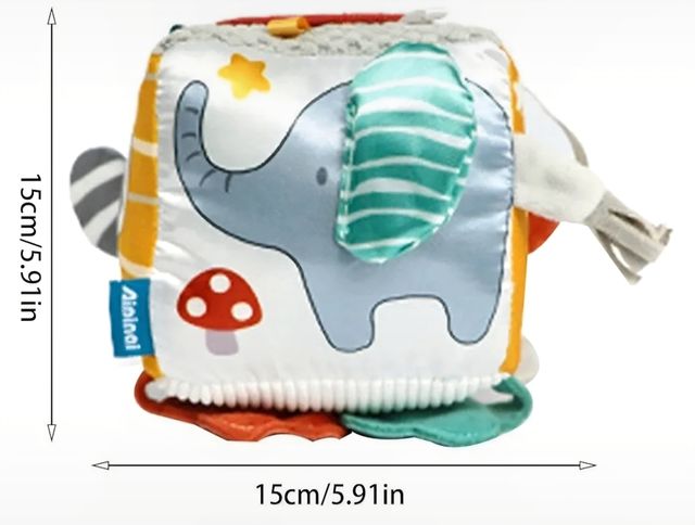 Cubo apprendimento Felpa suoni+texture da 3 m.