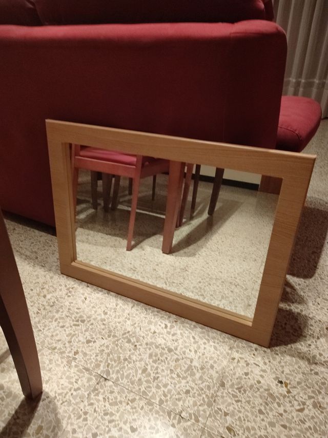 Espejo madera marrón