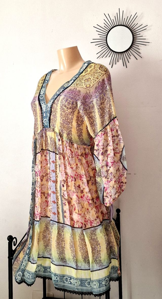 Vestido boho chic multicolor