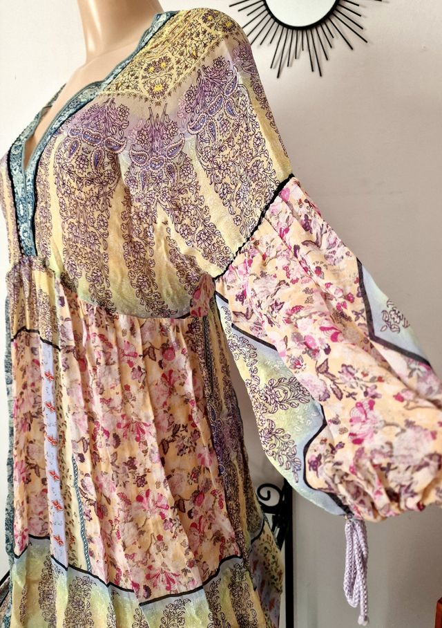 Vestido boho chic multicolor