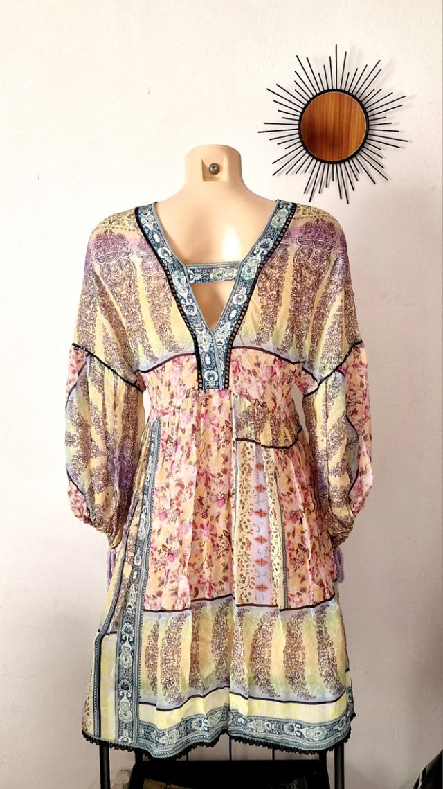 Vestido boho chic multicolor