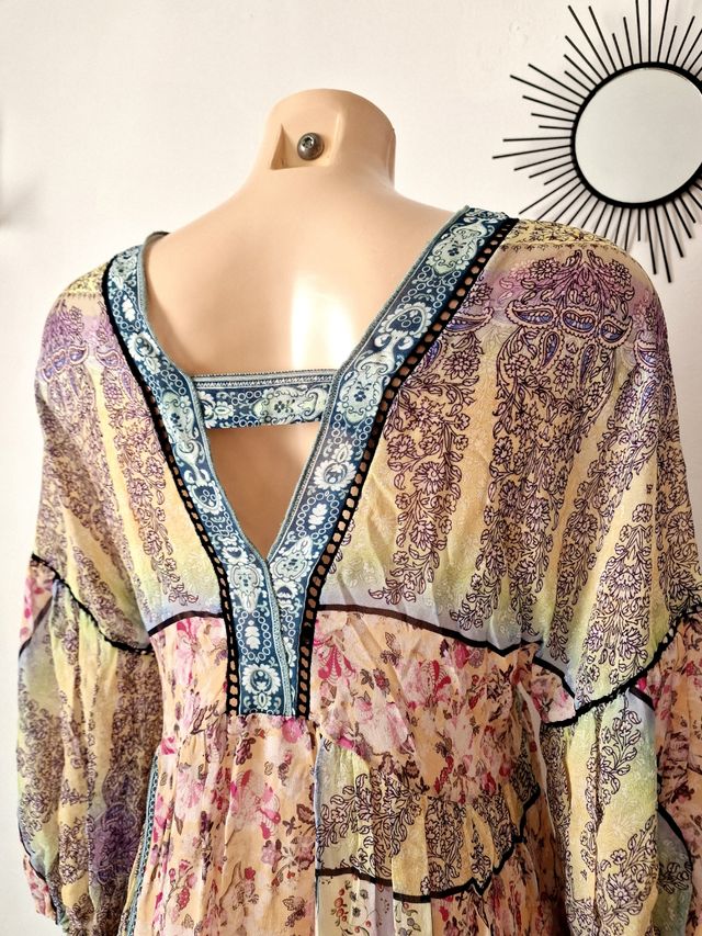 Vestido boho chic multicolor