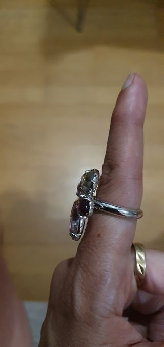 Anillo Swarovski Flor Lila