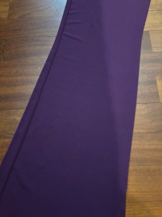 Pantalones palazzo morado elásticos