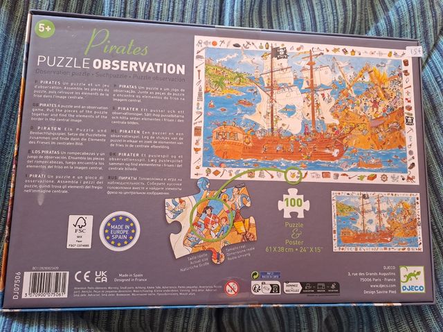 Puzzle Piratas Djeco 100 piezas