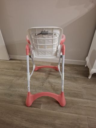 Trona bebé plegable rosa