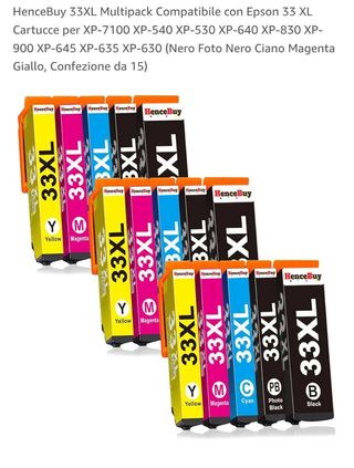 15 Cartucce HenceBuy 33XL Epson