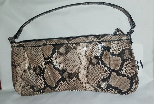 Bolso Zara Serpiente Beige