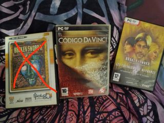 2 Juegos PC: Broken Sword, Da Vinci, etc