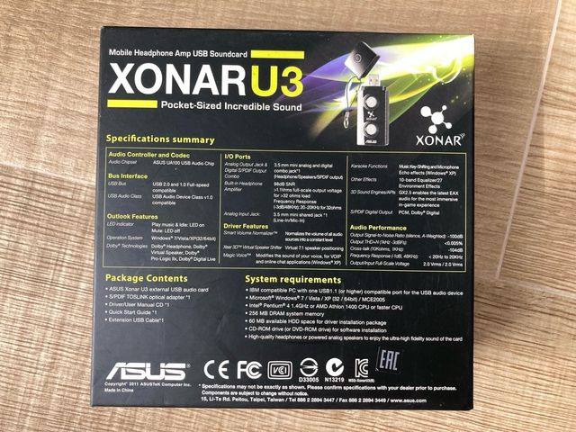Tarjeta Sonido USB Asus Xonar U3