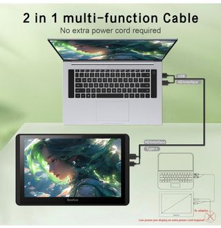 Bisface BT-12: Tablet gráfica negra