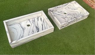 Lavabo de mármol Calacatta Arabesco