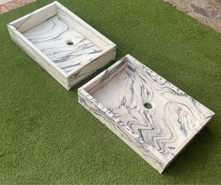 Lavabo de mármol Calacatta Arabesco