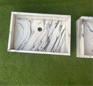 Lavabo de mármol Calacatta Arabesco