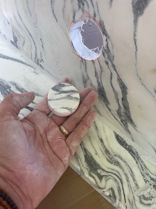 Lavabo de mármol Calacatta Arabesco