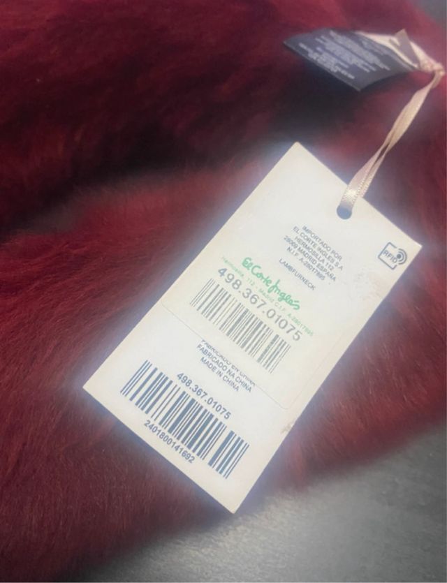 Estola de Pelo cordeiro Vermelha - Gloria Ortiz