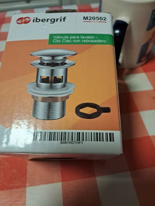 Válvula lavabo ibergrif M20502 Clic Clac