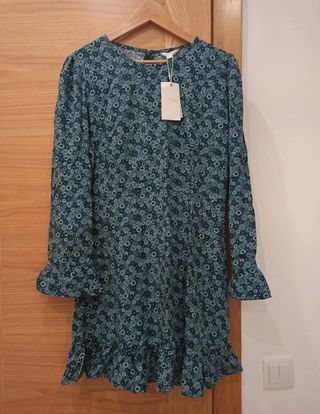 Vestido flores verde - Talla 44