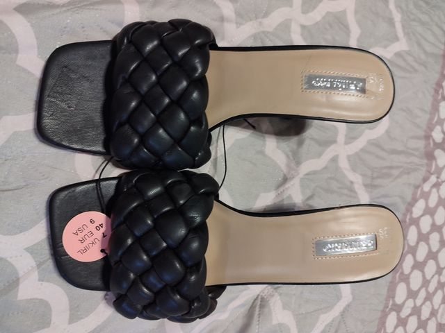 Sandalias tacón Primark negras 41 - NUEVAS