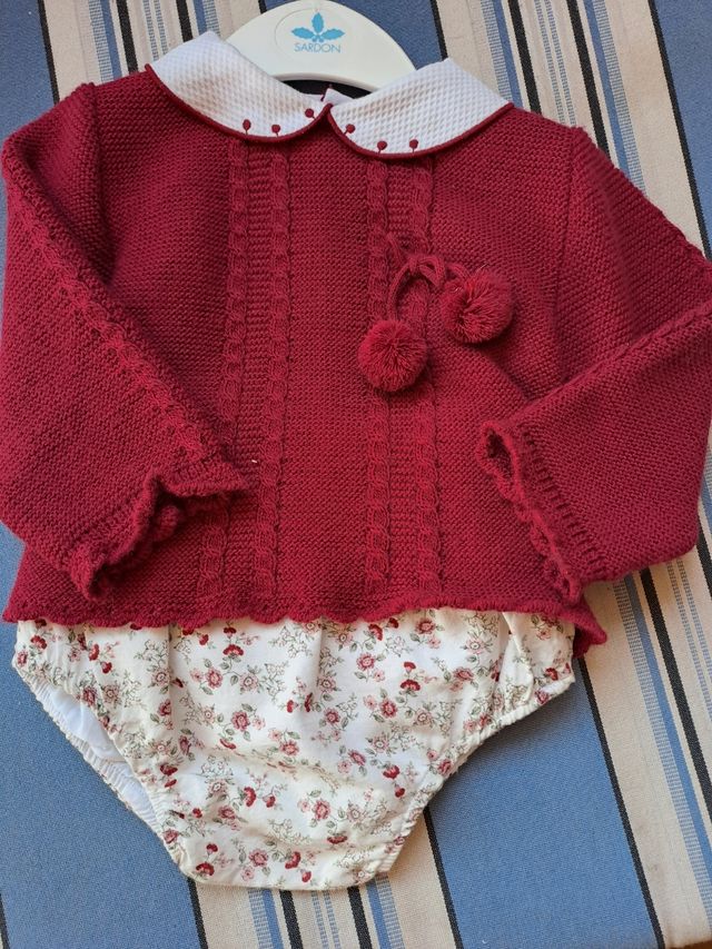 Pelele bebé Sardon rojo punto