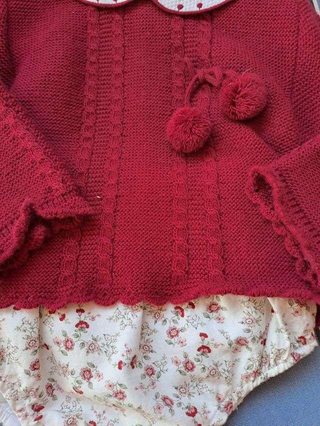 Pelele bebé Sardon rojo punto