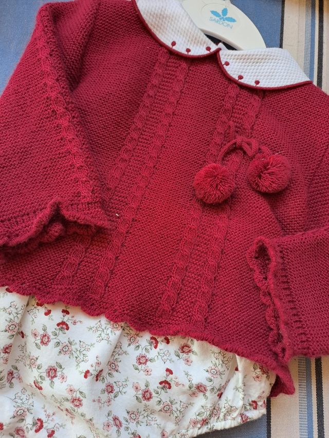 Pelele bebé Sardon rojo punto