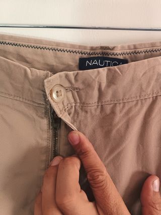 Pantalón corto Nautica beige Logo Algodón