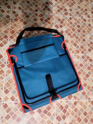 Tumbona playa plegable azul-naranja