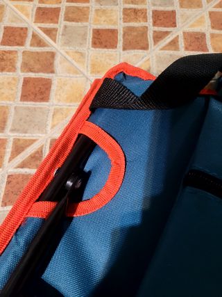 Tumbona playa plegable azul-naranja