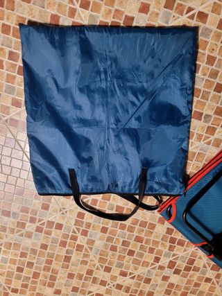 Tumbona playa plegable azul-naranja