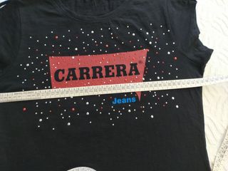 Camiseta Carrera negra c/pedreria