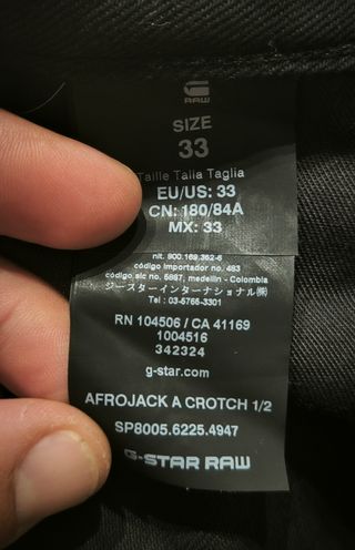 G-Star Raw Afrojack pantalones cortos TALLA 33