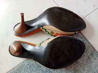 Sabot Braccialini beige e arancioni