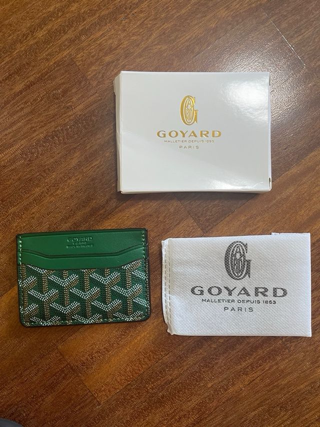 Tarjetero Goyard verde - nuevo