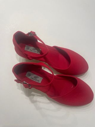 Zapatos cuña rojos Davonik