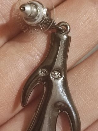 Pendientes Swarovski plateado y multicolor