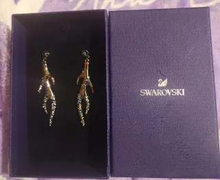 Pendientes Swarovski plateado y multicolor