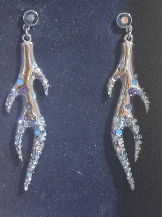 Pendientes Swarovski plateado y multicolor