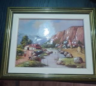 4 Cuadros Vintage Flores Paisaje 20€ los cuatro 