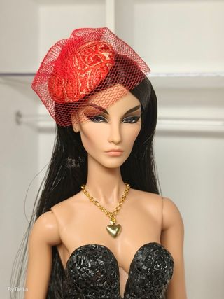 Tocado rojo para muñecas Barbie Integrity Toys